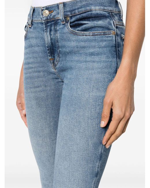 7 For All Mankind Blue Roxanne Skinny-Jeans