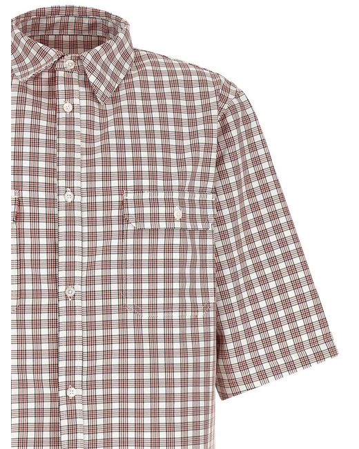 Willy Chavarria White Corcoran Houndstooth Check Shirt for men
