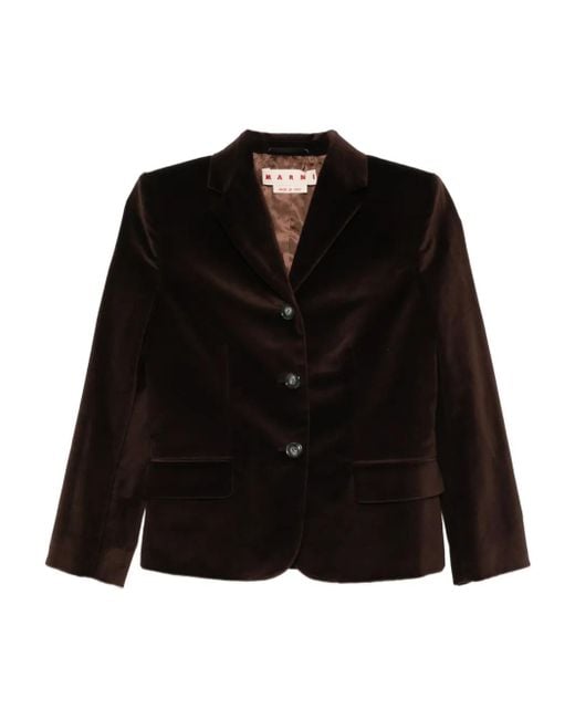Marni Black Single-Breasted Blazer