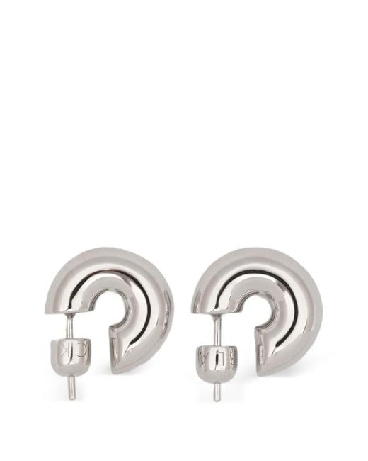 Maria Black Metallic Polished Hoop Earrings