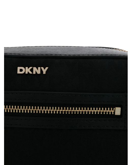 DKNY Black Bryant Ave Logo-Print Crossbody Bag
