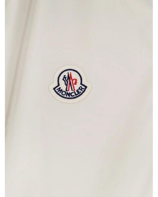 Moncler White Zip-Up Logo Jacket for men