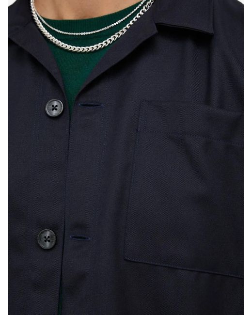 Bruuns Bazaar Blue Pocket Button-Down Shirt for men