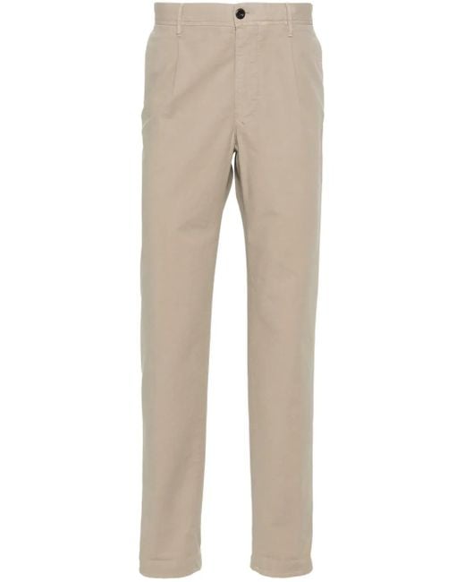 Incotex Broek Met Toelopende Pijpen in het Natural voor heren