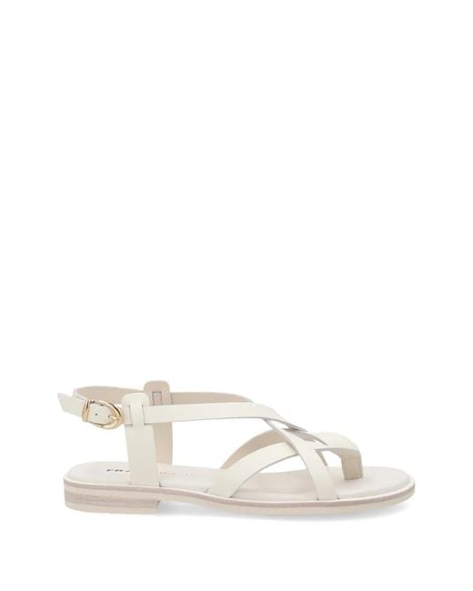 Frau White Strappy Sandals