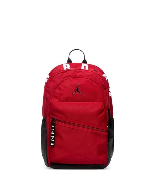 Nike Red Air Patrol Logo-Detail Backpack