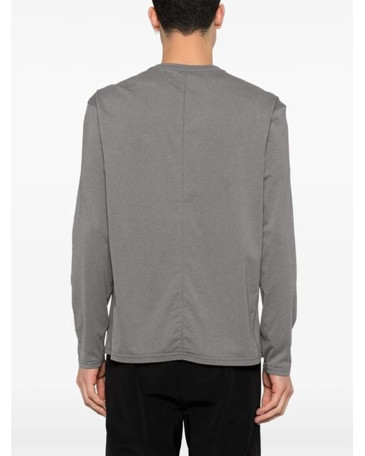Hiking Patrol Gray Pocket Longsleeve Panelled T-Shirt for men