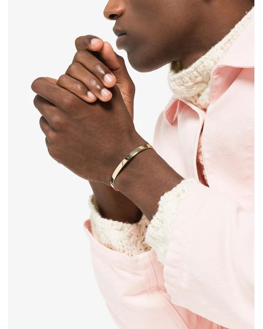 Le Gramme White Logo Engraved Bangle