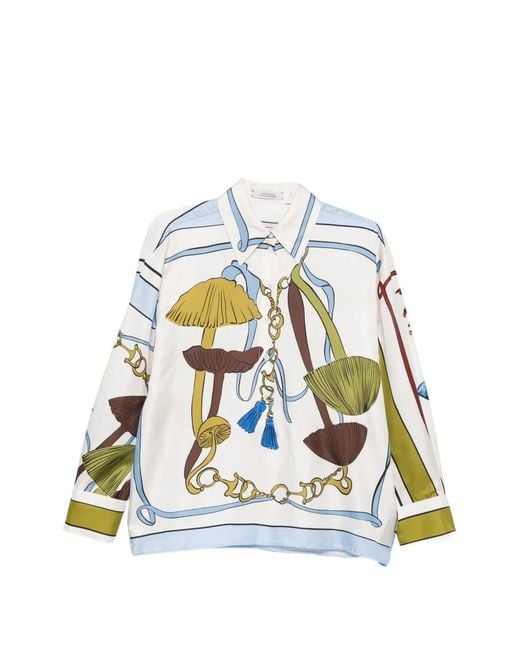 Dorothee Schumacher White Cosmic Funghi Graphic-Print Blouse