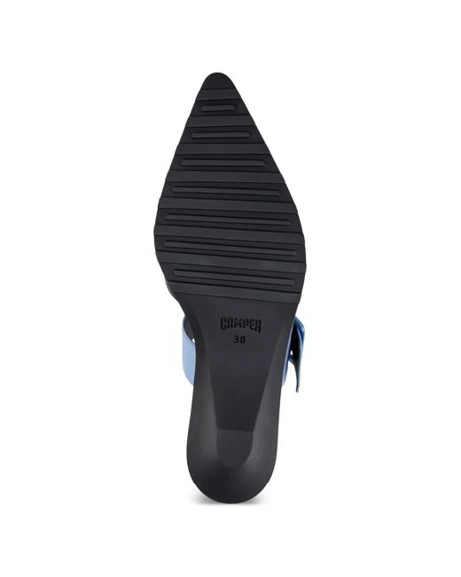 Camper White Anita Buckles Mules