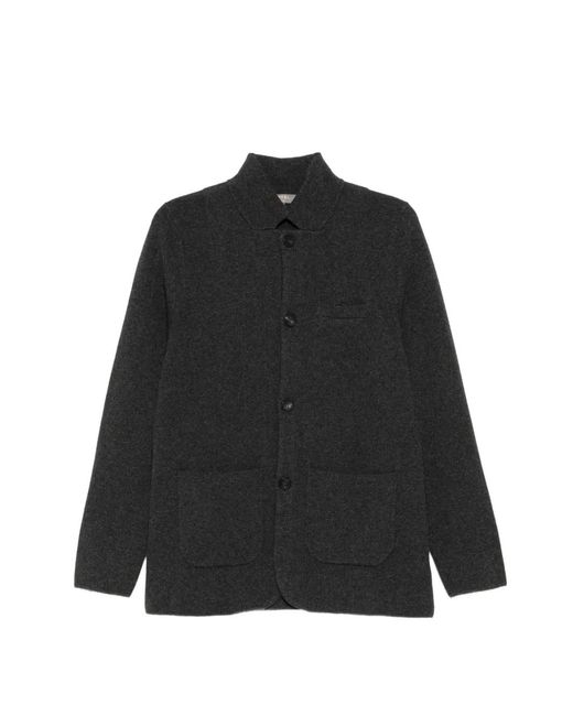 N.Peal Cashmere Black Grosvenor Jacket for men