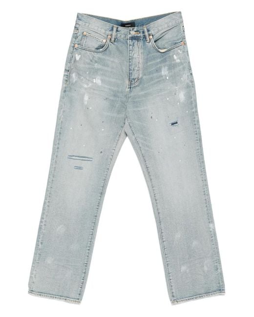 Purple Brand Blue Distressed-Effect Denim Jeans for men