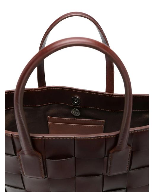 Dragon Diffusion Brown Pino Woven-Design Tote Bag
