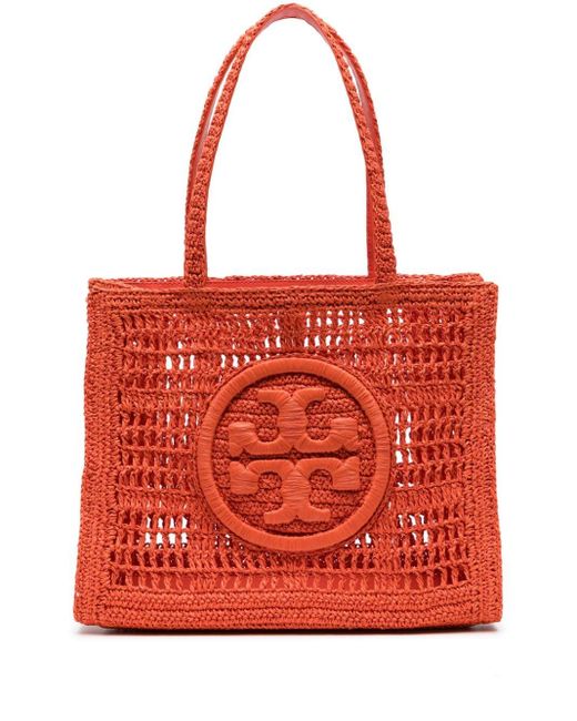 Tory Burch Ella Double T-embossed Tote Bag Red