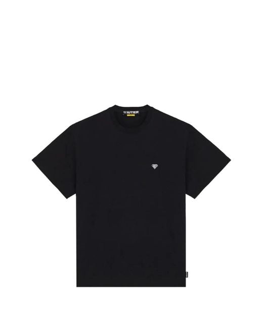 Iuter Black Heart Logo Cotton T-Shirt for men