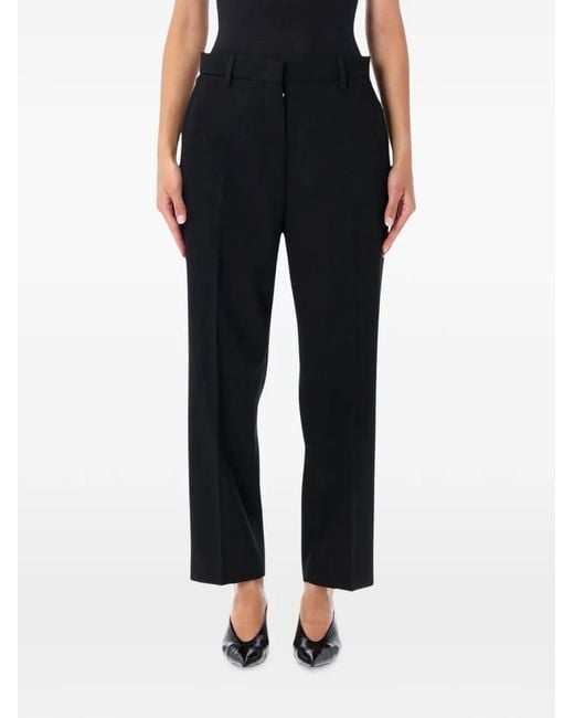 Lanvin Black Straight-Leg Wool Trousers