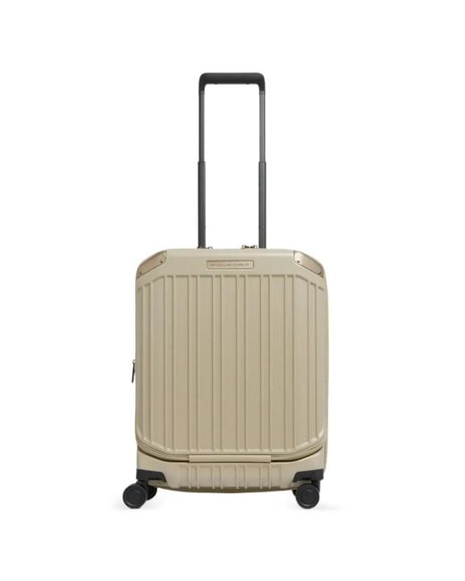 Piquadro Natural Dual-Opening Cabin Luggage