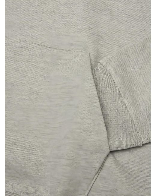 Pleasures Gray Logo-Print Pouch-Pocket Hoodie for men