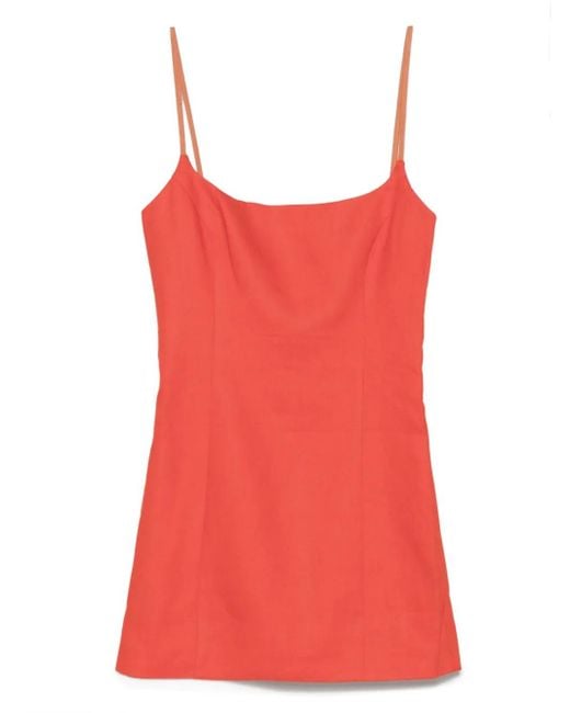 Abito Midi Con Scollo Quadrato di Sir in Red