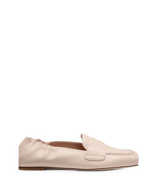 Stuart Weitzman Pink Bryant Elasticated Leather Loafers
