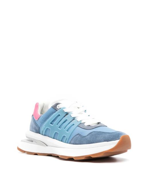 DSquared² Blue Slash Leather Sneakers