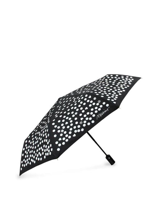Moschino Black Polka Dot Compact Umbrella