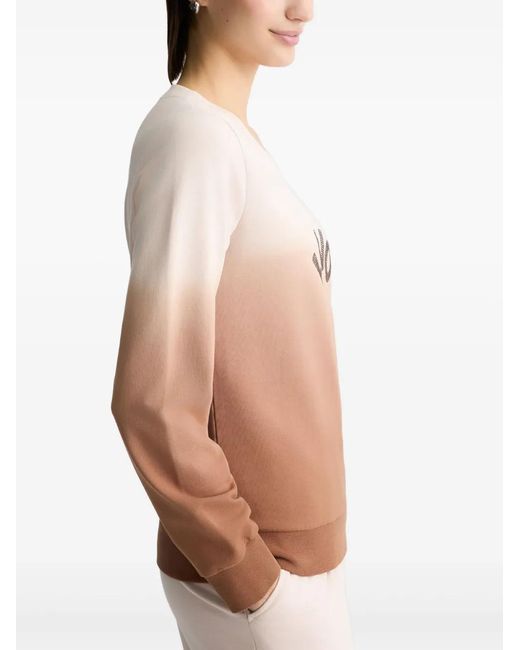 Liu Jo Natural Rhinestone-Embellished Sweatshirt