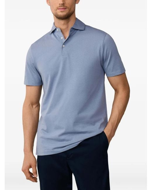 Hackett Katoenen Poloshirt in het Blue voor heren