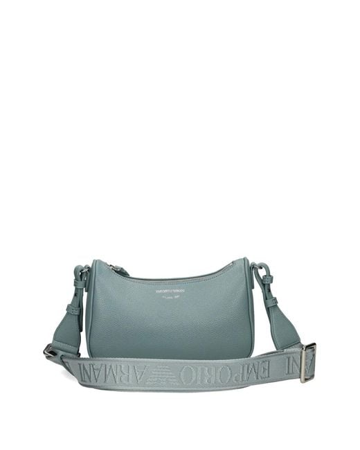 Emporio Armani Blue Sac À Bandoulière À Logo