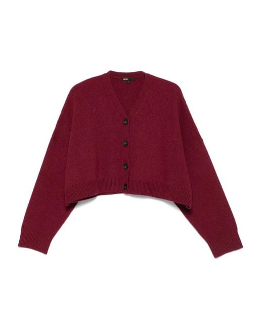 Maje Red Klassischer Cropped-Cardigan