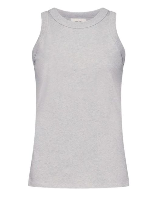Loulou de Saison Gray Poso Lds Sleeveless Cotton Tank Top