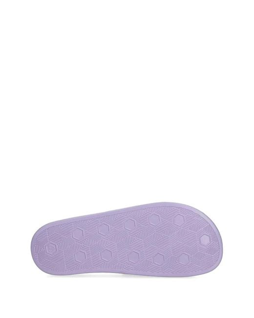 Just Cavalli Purple Logo-Embossed Slides