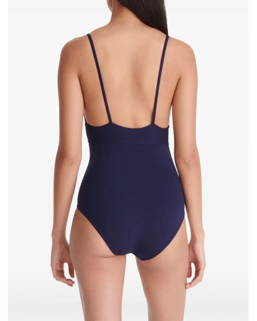 Eres Blue Larcin One Piece Triangle Swimsuit