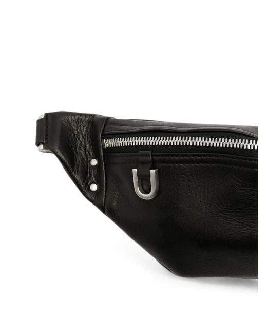 Rick Owens Black Leather Belt Bag