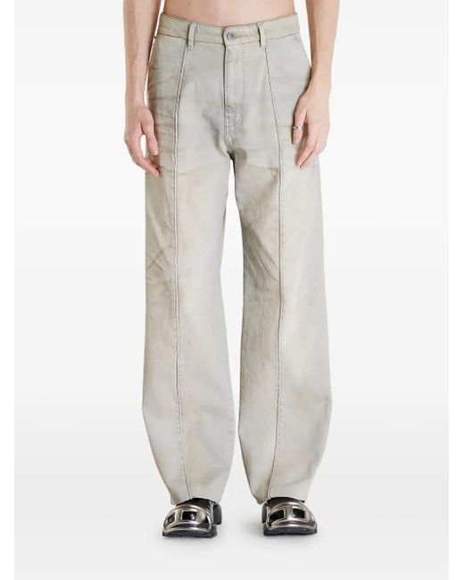 DIESEL White D-Chino-Work-S Trousers for men