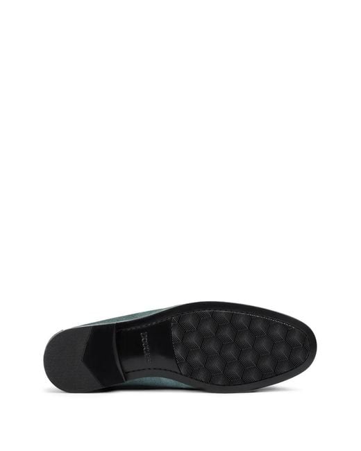 Doucal's Blue Horizon Suede Loafers for men