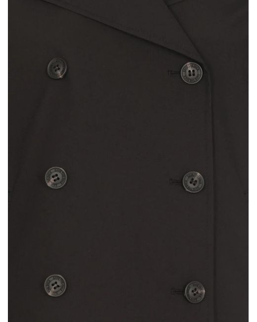 Save The Duck Black Double-Breasted Coat