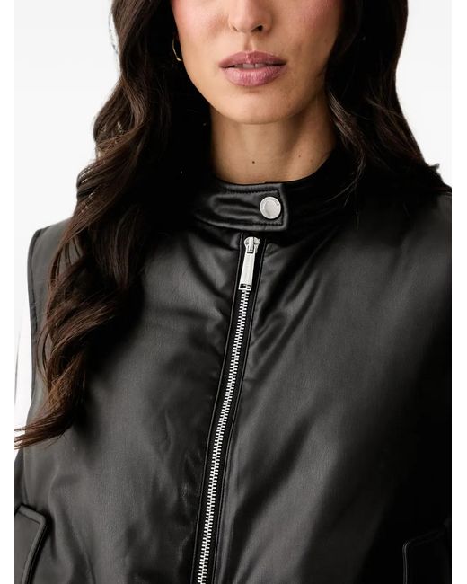 Karl Lagerfeld Black High-Neck Padded Gilet