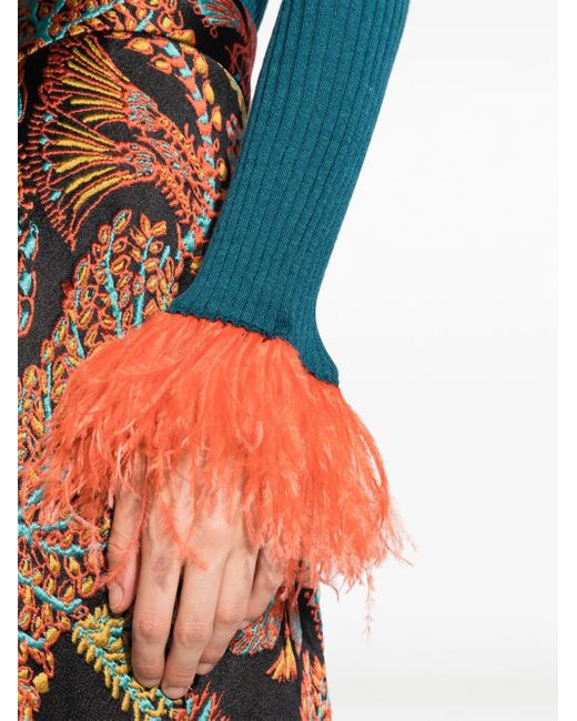 LaDoubleJ Blue Cashmere-Blend High Kick Top
