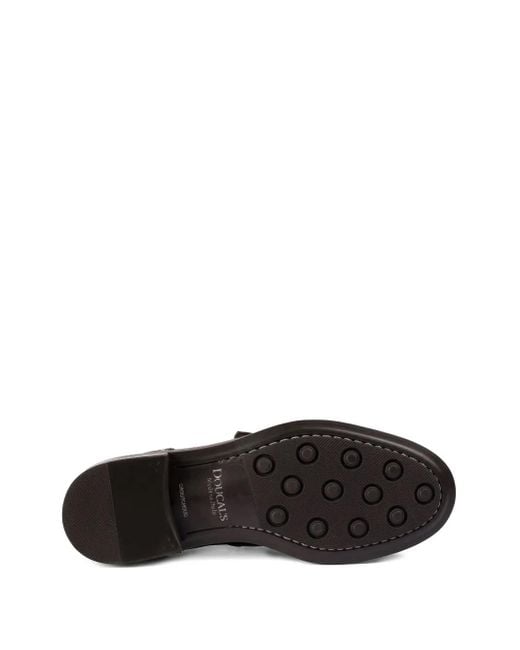 Doucal's Brown Single-Buckle Fringed Shoes