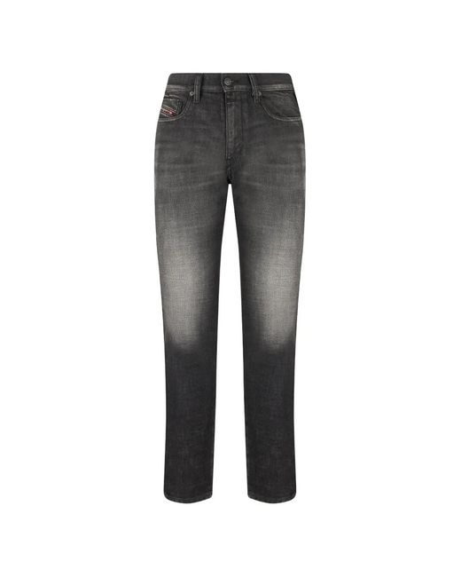 DIESEL Gray Straight-Leg Jeans for men