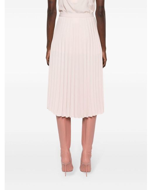 Jupe mi-longue à design plissé Givenchy en coloris Pink