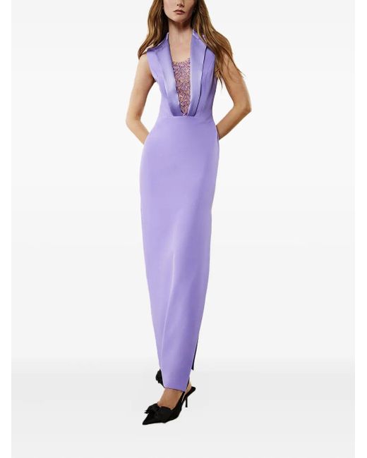 PRONOVIAS THE PARTY EDIT Purple Sequin-Embellished Dress