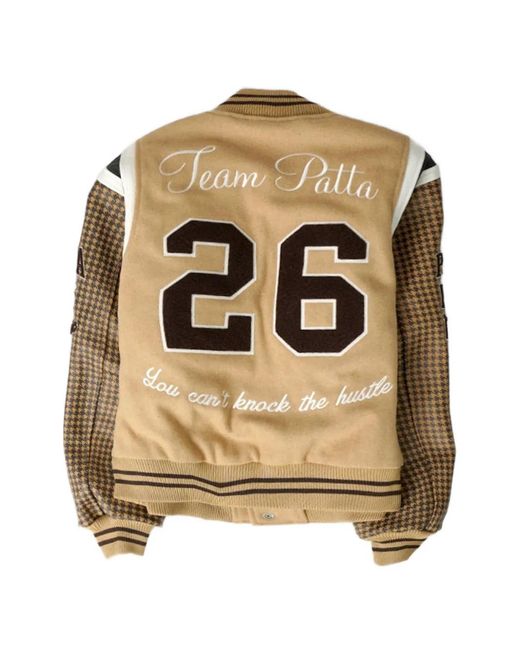 PATTA Metallic Athletic P Houndstooth-Pattern Jacket for men