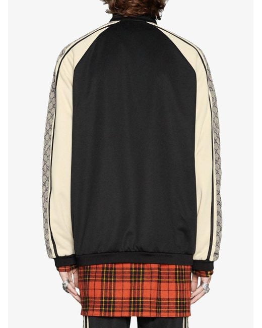 GUCCI テクニカルジャケット ブラック/ホワイト メンズ Gucci 【公式】 (グッチ)オーバーサイズ テクニカルジャージー