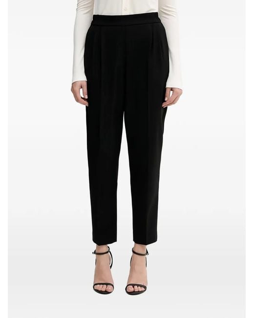 Sisley Black Elasticated Pleated Trousers