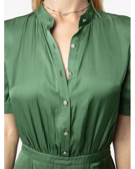 Zadig & Voltaire Green Rimaz Midi Dress