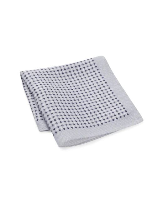 Boss Gray Dotted Pocket Square for men