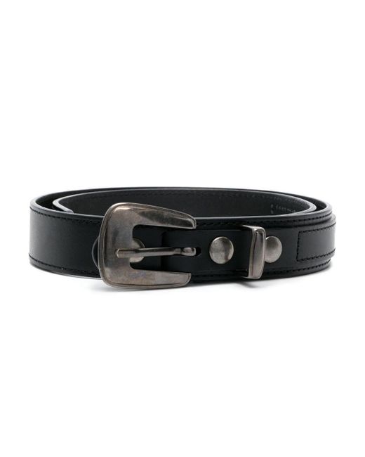Lemaire Ardillon-buckle Leather Belt in het Black