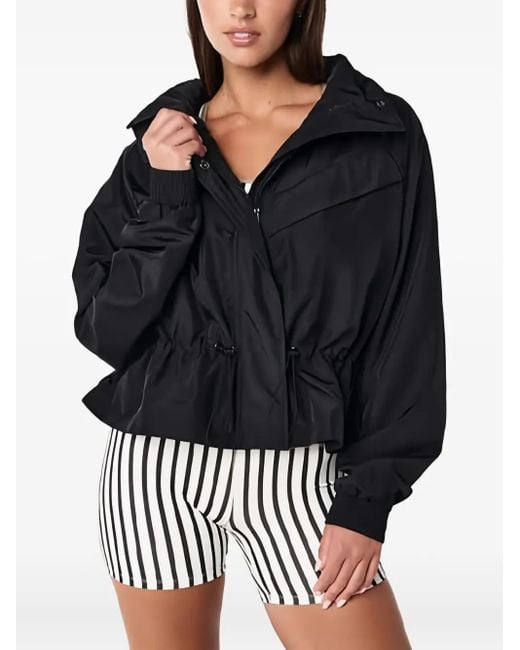P.E Nation Blue Shelter Funnel-Neck Oversized Jacket